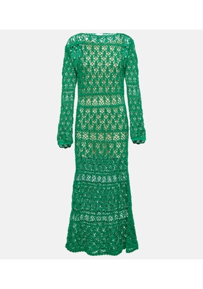 Anna Kosturova Crochet cotton maxi dress