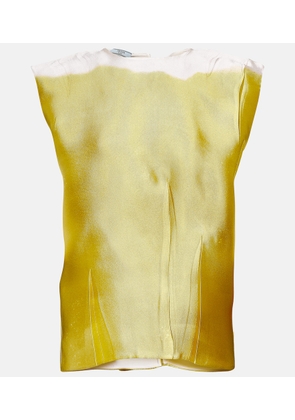 Prada Sleeveless silk-blend blouse