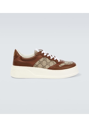 Gucci GG Supreme canvas and leather sneakers