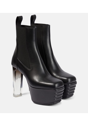 Rick Owens Minimal Grill Beatle leather ankle boots