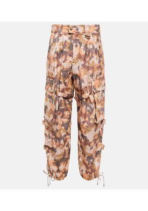 Isabel Marant Helore printed cotton cargo pants