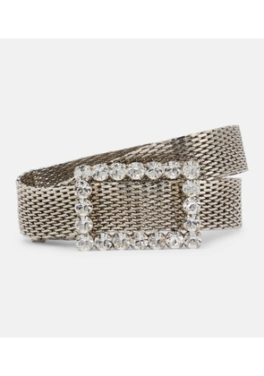 Alessandra Rich Crystal-embellished chain belt