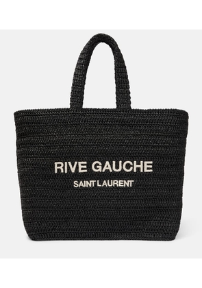 Saint Laurent Rive Gauche Medium raffia tote bag