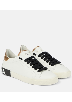 Dolce&Gabbana Embellished leather sneakers