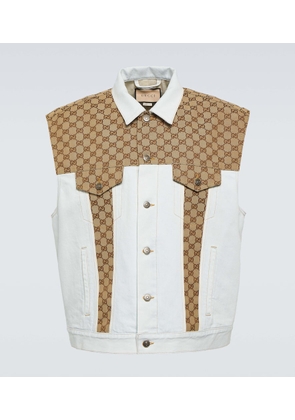 Gucci GG Supreme canvas sleeveless jacket
