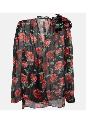 Magda Butrym Floral silk blouse
