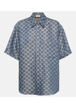 Gucci GG jacquard linen shirt