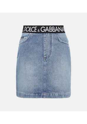 Dolce&Gabbana Logo denim miniskirt