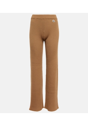 Moncler High-rise wool-blend pants