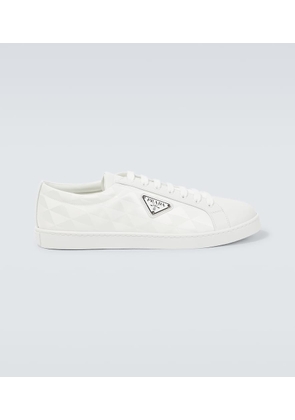 Prada Logo leather-trimmed sneakers