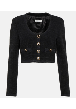 Alessandra Rich Checked cropped tweed blazer