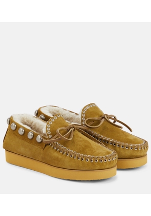 Isabel Marant Forley shearling-lined suede moccasins