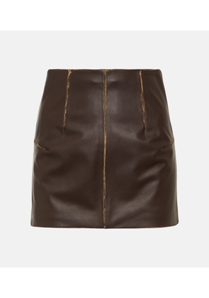MM6 Maison Margiela Leather miniskirt