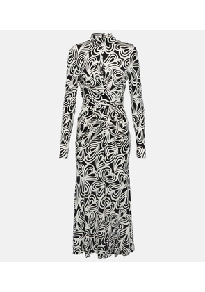 Diane von Furstenberg Marquise printed wool-blend midi dress