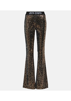 Palm Angels Sequined flared pants