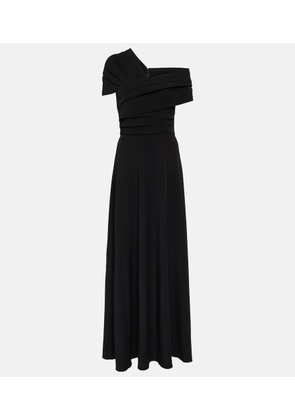 CO Crêpe one-shoulder gown