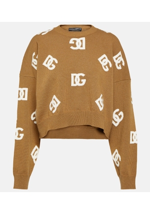 Dolce&Gabbana DG cropped wool sweater