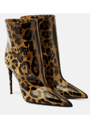 Dolce&Gabbana Lollo leopard-print leather ankle boots