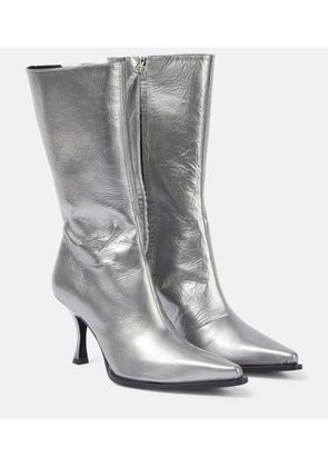 Acne Studios Metallic leather ankle boots