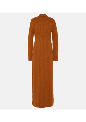 Dries Van Noten Teagan cable-knit wool maxi dress
