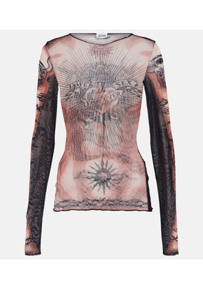 Jean Paul Gaultier Tattoo Collection tulle top
