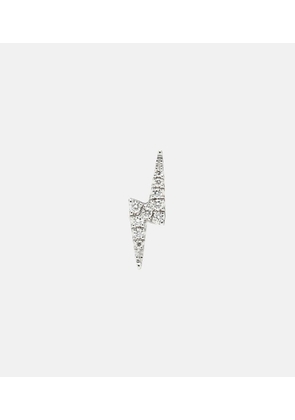 Maria Tash Lightning Bolt 14kt white gold single earring with diamonds