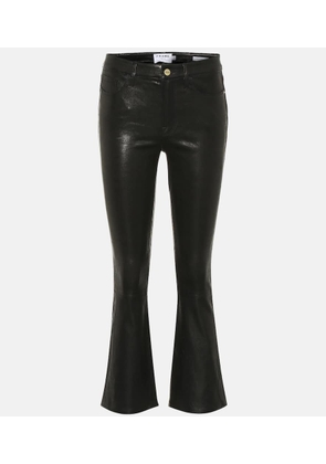 Frame Le Crop Mini Boot leather jeans