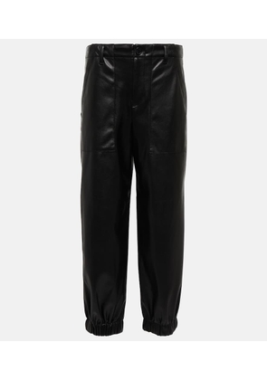 Velvet Mid-rise tapered faux leather pants