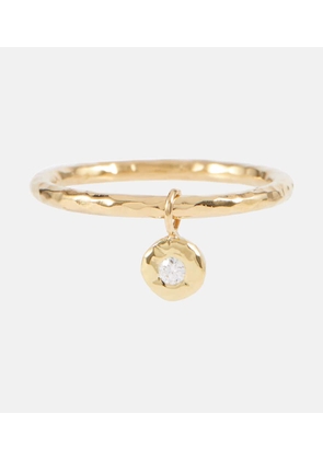 Octavia Elizabeth Nesting Gem 18kt gold stacking ring with diamond