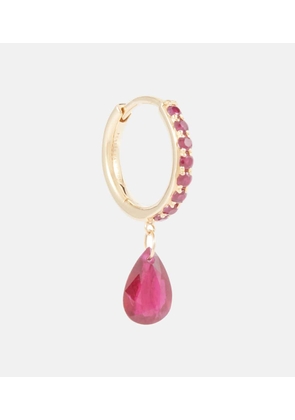 Persée Piercing 18kt gold single earring with ruby
