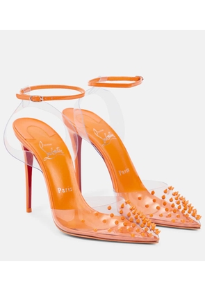 Christian Louboutin Spikoo 100 PVC and leather pumps