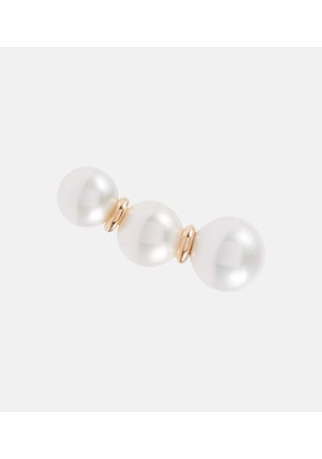 Sophie Bille Brahe Trois Perles 14kt yellow gold single earring with pearls