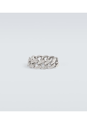 Shay Jewelry Link 18kt white gold ring with diamonds