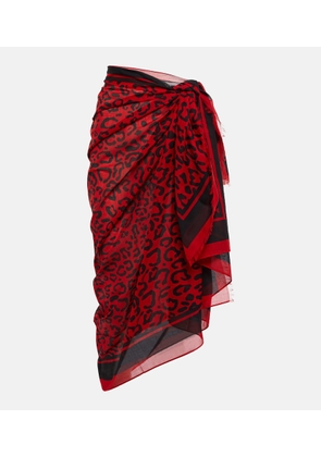 Dolce&Gabbana Leopard-print cotton cover-up