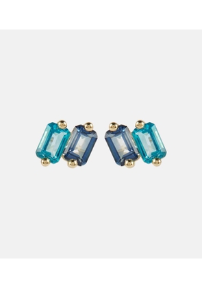 Suzanne Kalan 14kt gold earrings with topaz