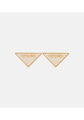 Prada Logo zirconia earrings