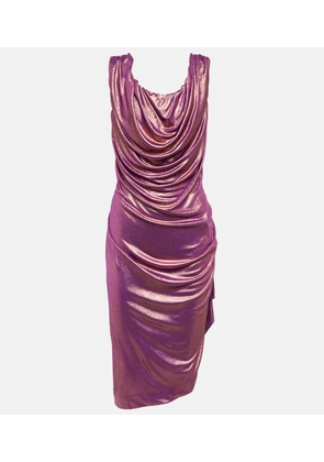 Vivienne Westwood Draped metallic lamé minidress