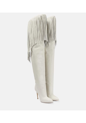 Paris Texas Fringed leather over-the-knee boots
