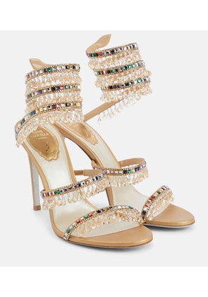 Rene Caovilla Chandelier embellished satin sandals