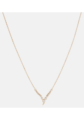 Ondyn Zen Small 14kt gold pendant necklace with diamonds