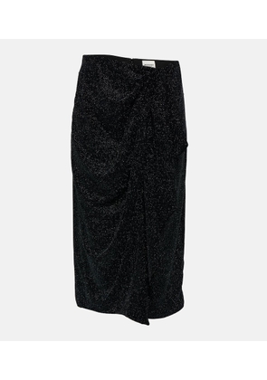 Marant Etoile Alyssa embellished velvet midi skirt