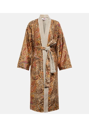 Etro Doubled Kimono cotton bathrobe