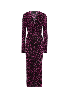 Tom Ford Leopard-print midi dress