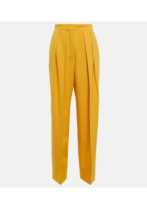 Stella McCartney Wool-blend high-rise pleated pants