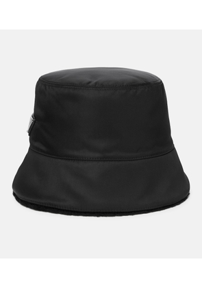 Prada Re-Nylon shearling-lined bucket hat