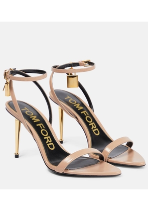Tom Ford Padlock 85 leather sandals