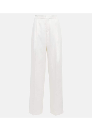 Chloé Mid-rise straight linen pants