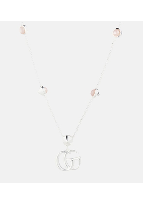 Gucci Double G sterling silver necklace with mother of pearl