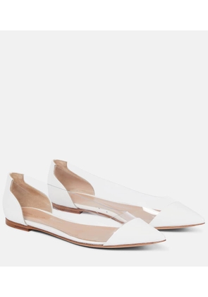 Gianvito Rossi Plexi leather and PVC ballet flats