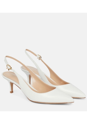 Gianvito Rossi Ribbon Sling 55 leather slingback pumps